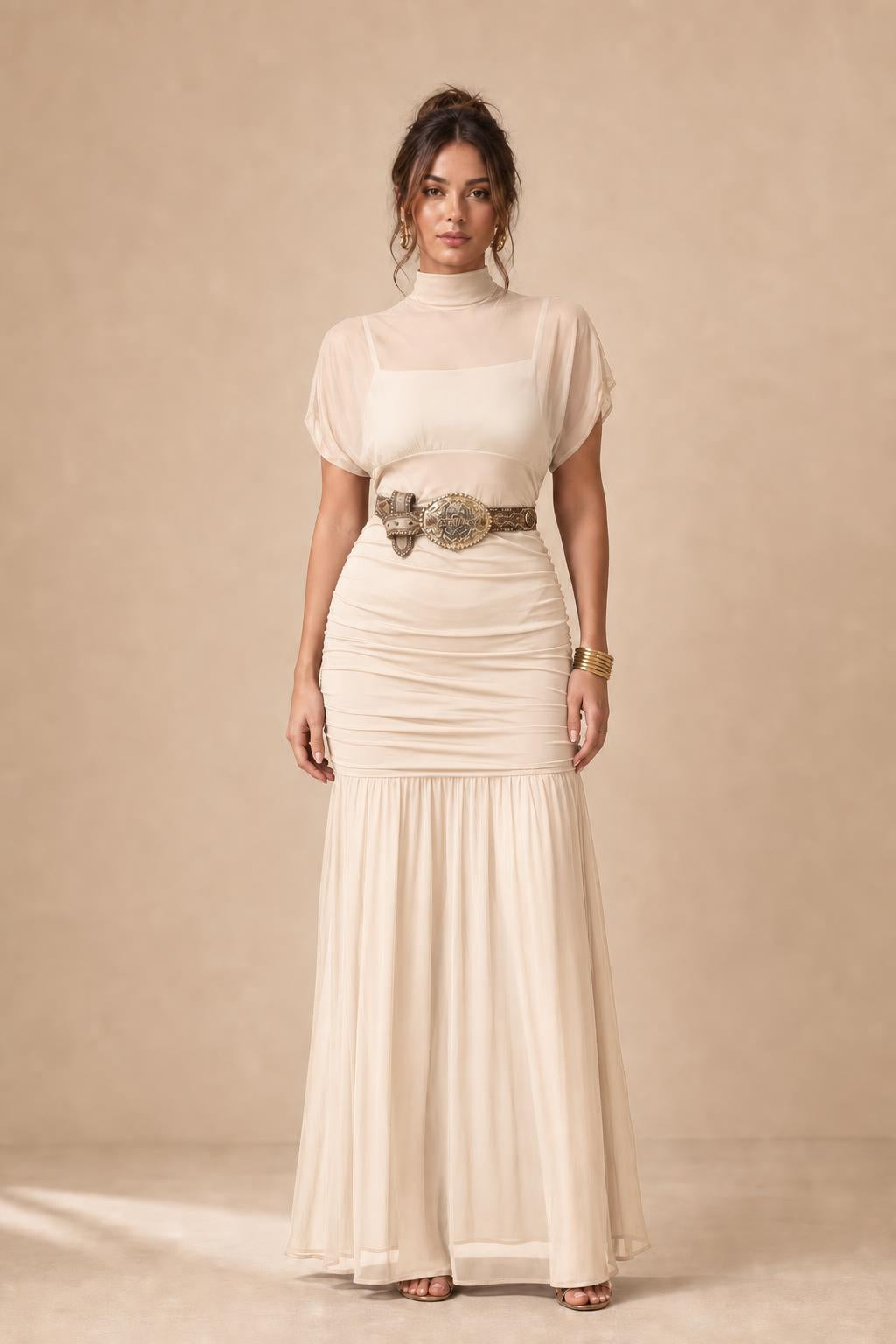 Front view of the ivory color variant