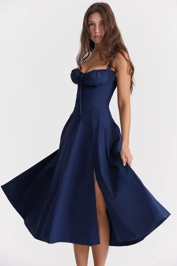 Comfortable Beauty-No Underwire-Print Bustier Sundress