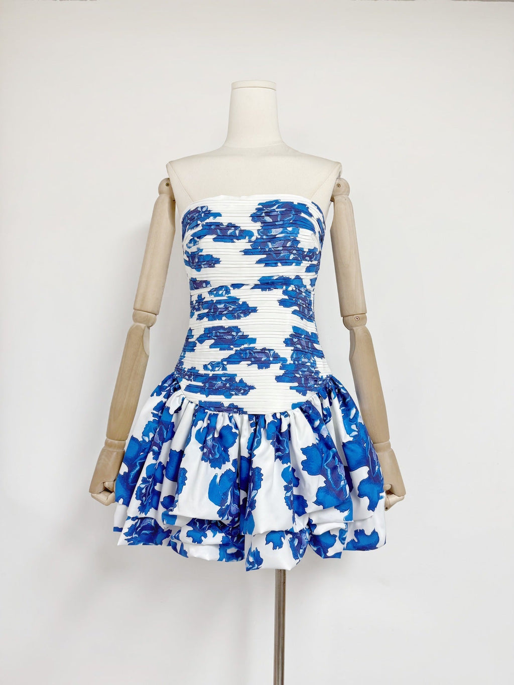 Strapless Pleated Playful Short Mini Dress