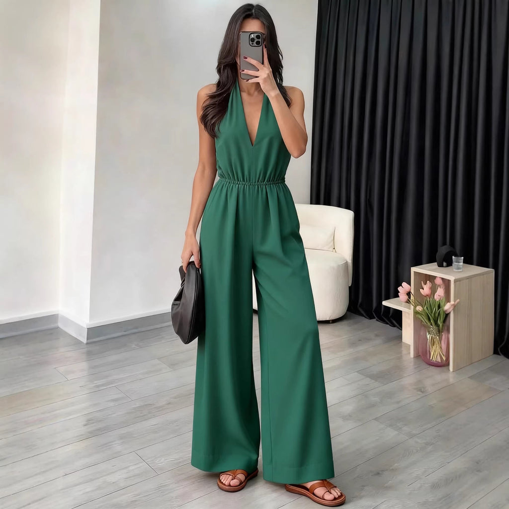 Halter Wide-Leg Jumpsuit