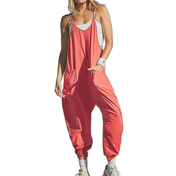 Wide Leg Jumpsuit With Pockets - Rakkiss