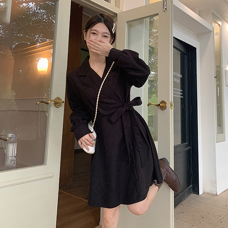 Fitted-Waist French-Style Mini Dress