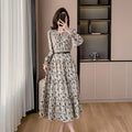 British-Style Floral Casual Dress