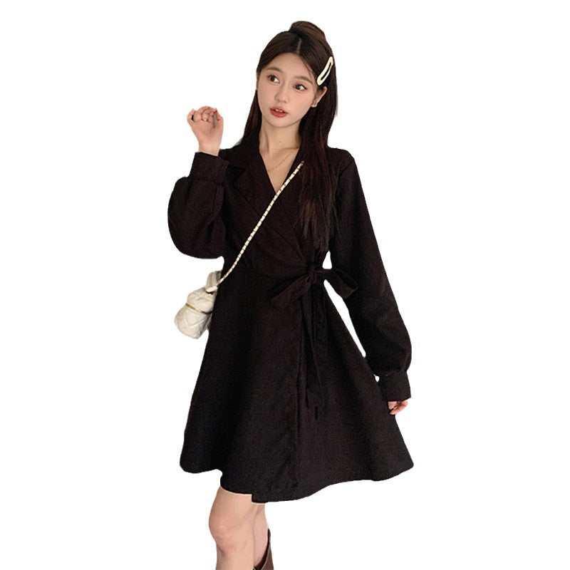Fitted-Waist French-Style Mini Dress